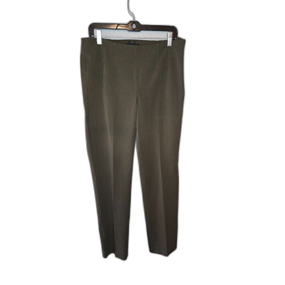 Talbots Women's Curvy Dark Oakmoss Pull On Stretch High Rise Pant Size 8 Long